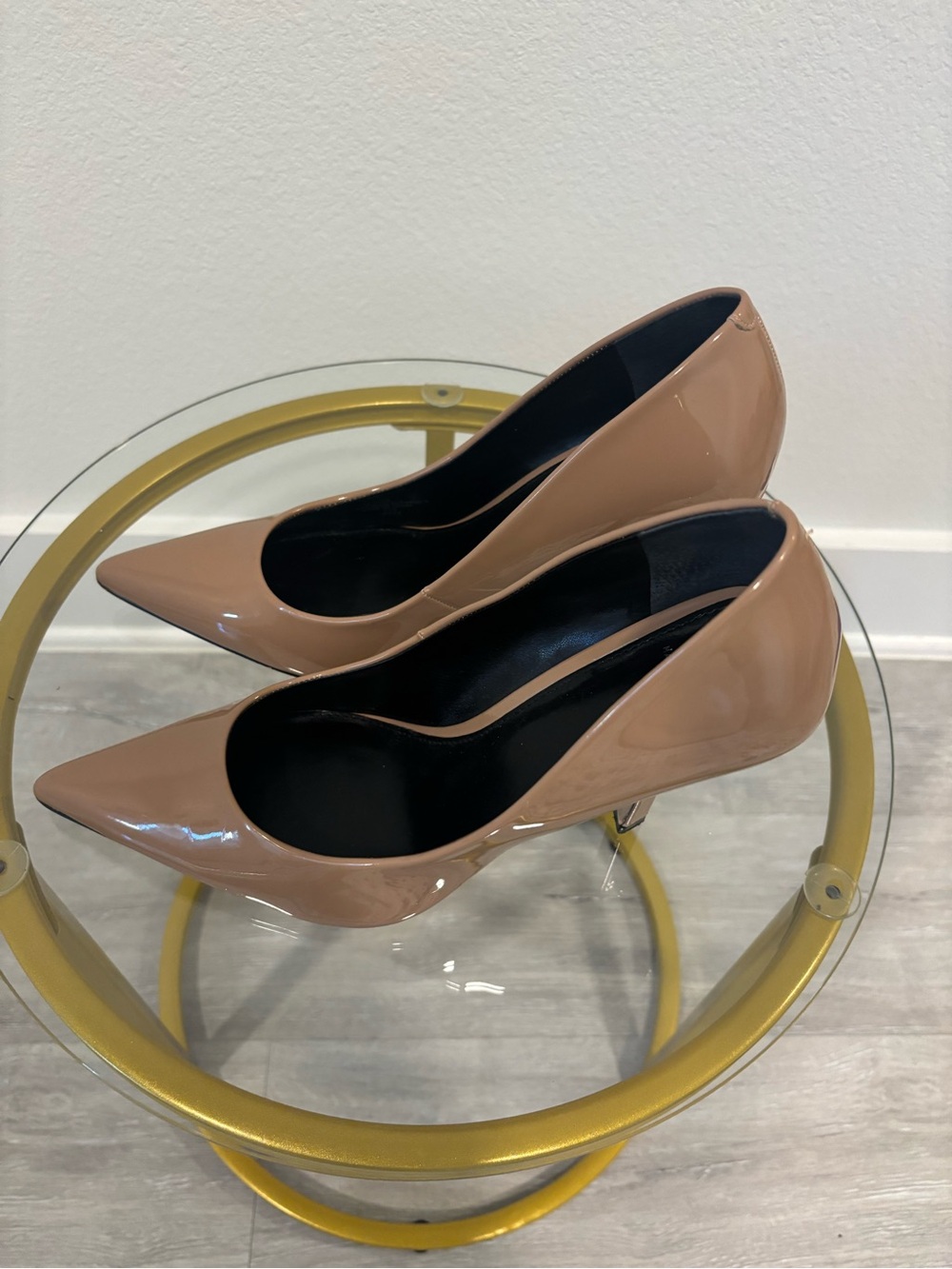 Marc Fisher Nude Patent Pointed-Toe Pumps